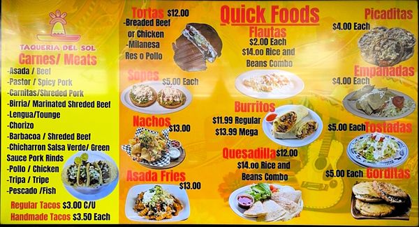 Menu photo 2 Taqueria Del Sol Salem, OR Menu photo 2 Taqueria Del Sol Salem, OR