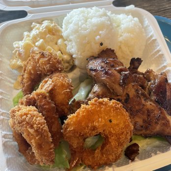 Oha Hawaiian BBQ - Shrimp & BBQ Chicken Lunch Combo Plate - Hawaiian Near Me - Sausalito, California