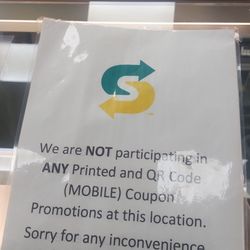 Subway - No coupons