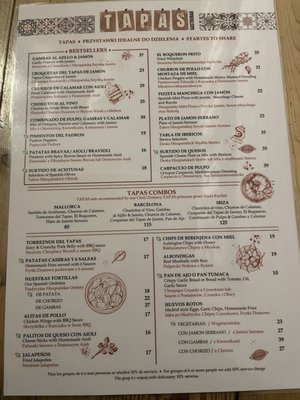 Menu photo 2 Tapas Gastrobar Warsaw, MZ Menu photo 2 Tapas Gastrobar Warsaw, MZ