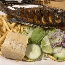 Mar Y Tierra - This is one of my favorites - deep fried red Tilapia! Crunchy like I wanted it to be! Good ambience plus Staff is friendly!
