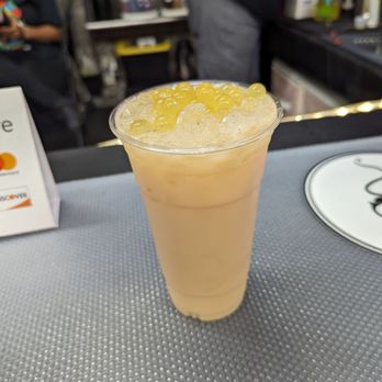 Cookee's Café - My mango drink with the popping boboa balls....it was sooooooooo goooooooid! - Coffee & Tea Near Me - Greensboro, North Carolina Cookee's Café - My mango drink with the popping boboa balls....it was sooooooooo goooooooid! - Coffee & Tea Near Me - Greensboro, North Carolina