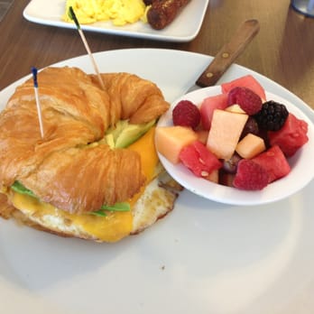 Orange Cafe Bistro - Breakfast croissant w/ egg, cheese, avocado - Breakfast & Brunch Near Me - Orange, California