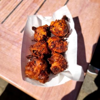 The Boardwalk - Clam (fritters) cakes. More like ONION FRITTERS so gross. Had huge chunks of onion and no clams to be found. Also burnt - Gift Shops Near Me - Mystic, Connecticut The Boardwalk - Clam (fritters) cakes. More like ONION FRITTERS so gross. Had huge chunks of onion and no clams to be found. Also burnt - Gift Shops Near Me - Mystic, Connecticut