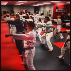 Karate Atlanta -  John's Creek - Adults training hard!