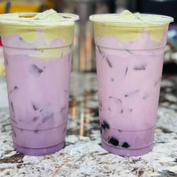 Taro matcha with tapioca
