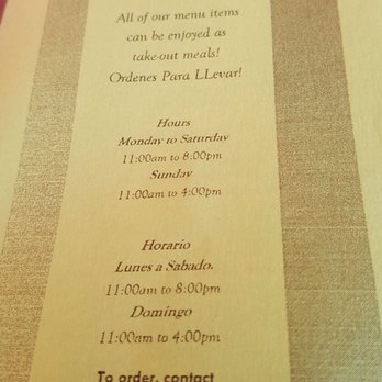 El Nopal - Front of menu - Mexican Near Me - Dover, Delaware