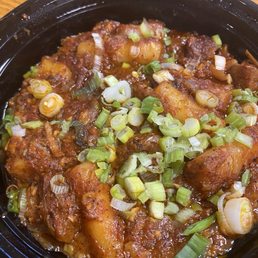 Rice Cakes with Pork Belly Rice Cakes with Pork Belly