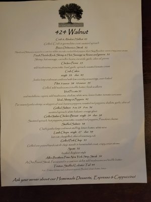 Menu photo 5 424 Walnut Sewickley, PA