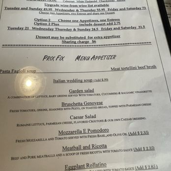 Broccolini - Prix Fix menu - Italian Near Me - Cooper City, Florida Broccolini - Prix Fix menu - Italian Near Me - Cooper City, Florida
