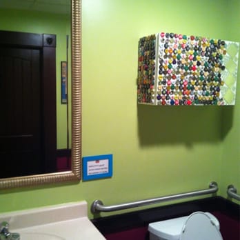 BrewRiver Creole Kitchen - Bathroom. As my friend said, "it's like stepping into the mystery machine on scooby doo! The colors are so bright!" - Gastropubs Near Me - Cincinnati, Ohio BrewRiver Creole Kitchen - Bathroom. As my friend said, "it's like stepping into the mystery machine on scooby doo! The colors are so bright!" - Gastropubs Near Me - Cincinnati, Ohio