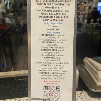 Coconuts - Daily menu. - Seafood Near Me - Fort Lauderdale, Florida