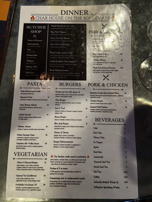 Menu photo 3 Char House on the Boulevard Wheeling, WV