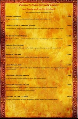 Menu photo 4 Passage To India Tempe, AZ