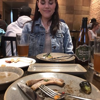 La Marcha Tapas Bar - We forgot to take a picture until the end! Look how happy she is! :) - Spanish Near Me - Berkeley, California