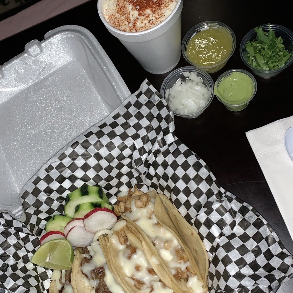 Tia Rosies Kitchen - Steak and chicken tacos with street corn. - Tacos Near Me - Hapeville, Georgia