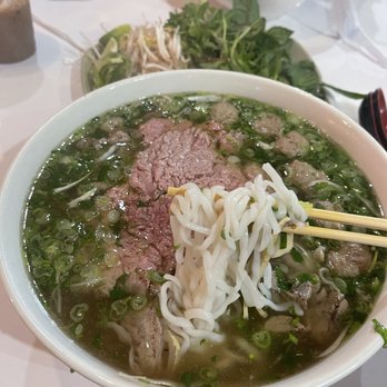 Pho Huong Lan - Noodles are of thicker consistency, similar to what you'll find in Hanoi pho - Vietnamese Near Me - Orlando, Florida Pho Huong Lan - Noodles are of thicker consistency, similar to what you'll find in Hanoi pho - Vietnamese Near Me - Orlando, Florida