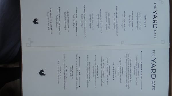 Menu photo 8 The Yard Cafe Seattle, WA Menu photo 8 The Yard Cafe Seattle, WA
