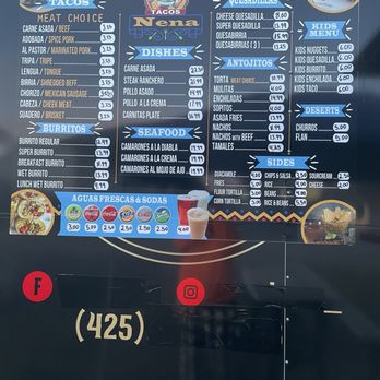 Tacos Nena - Menu - Food Trucks Near Me - Puyallup, Washington Tacos Nena - Menu - Food Trucks Near Me - Puyallup, Washington