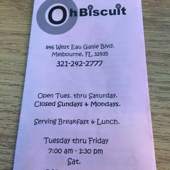 Oh Biscuit - Breakfast & Brunch Near Me - Melbourne, Florida