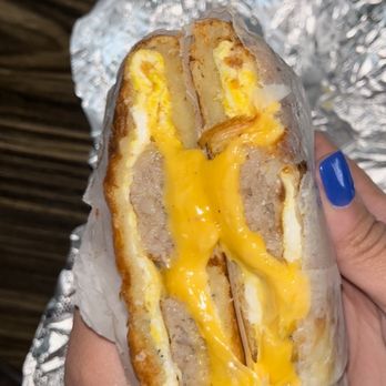 Bagel Oasis - Croissant with sausage, egg and cheese - Bagels Near Me - Fresh Meadows, New York Bagel Oasis - Croissant with sausage, egg and cheese - Bagels Near Me - Fresh Meadows, New York