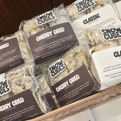 Community Experience: Snowcubes at Everyman Espresso - Cherry Oreo and classic snow cubes.