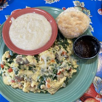 The Flying Biscuit Cafe - Garden Fresh Veggie Scramble - Breakfast & Brunch Near Me - Peachtree Corners, Georgia The Flying Biscuit Cafe - Garden Fresh Veggie Scramble - Breakfast & Brunch Near Me - Peachtree Corners, Georgia