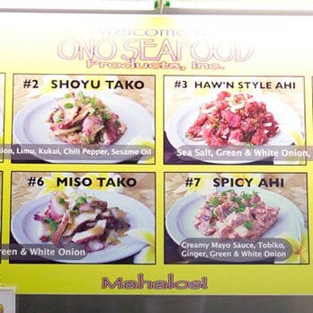 Ono Seafood - Poke menu - Seafood Near Me - Honolulu, Hawaii Ono Seafood - Poke menu - Seafood Near Me - Honolulu, Hawaii