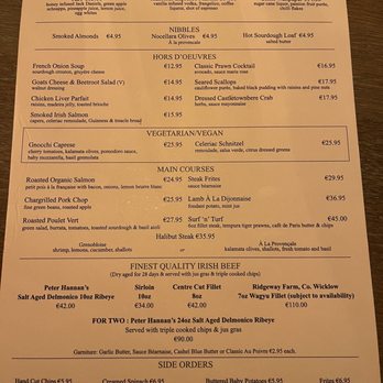 Marco Pierre White - Menu as of September 2, 2023 - Steakhouses Near Me - Dublin, D