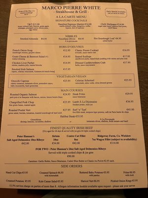 Menu photo 6 Marco Pierre White Dublin, D