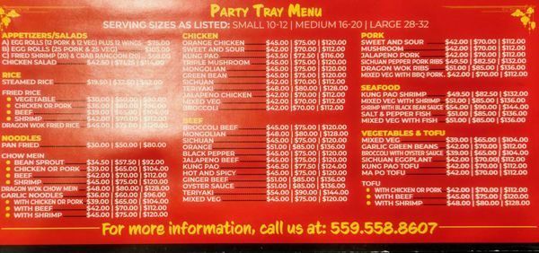 Menu photo 1 Dragon Wok Fresno, CA