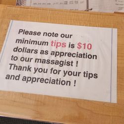 Ocean Spa - Minimum tip demand? Excuse me? Not cool