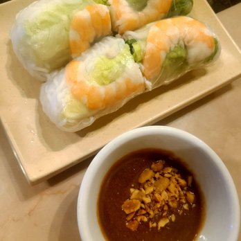 Pho Gia Vi - Spring roll - with pork, noodles, and shrimp with peanut sauce - awesome appetizer! - Vietnamese Near Me - Margate, Florida Pho Gia Vi - Spring roll - with pork, noodles, and shrimp with peanut sauce - awesome appetizer! - Vietnamese Near Me - Margate, Florida