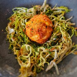 The Graceful Ordinary - Frisee salad with crusted soft boiled egg
