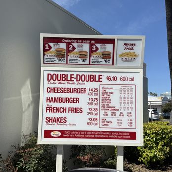 In-N-Out Burger - Menu 3.19.25 - American Near Me - Van Nuys, California