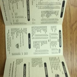 Village Pizza - Inside of menu
