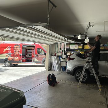 A1 Garage Door Service - Adam inspecting our opener - Garage Door Services Near Me - Prescott, Arizona
