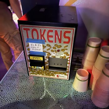 Happy Valley Arcade Bar - "Token" machine (gives you quarters lol) - Bars Near Me - Beacon, New York