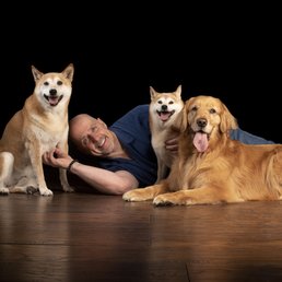 With my three pack for a "family" photo. This photo defines my dogs and myself as to how we feel about our therapy work together. PERFECT! With my three pack for a "family" photo. This photo defines my dogs and myself as to how we feel about our therapy work together. PERFECT!