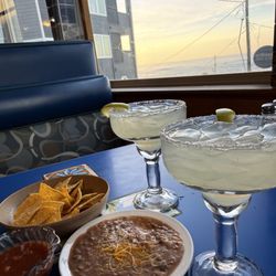 Mazatlan Mexican - Complimentary chips, bean dip & salsa with house margs
