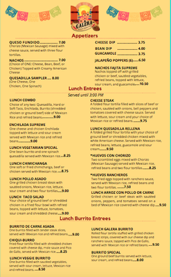 Menu photo 6 Galera Dos Danville, PA