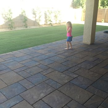 Lopez Landscaping - Patio with new pavers - Landscaping Near Me - Wittmann, Arizona