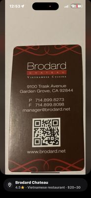 Menu photo 2 Brodard Chateau Garden Grove, CA