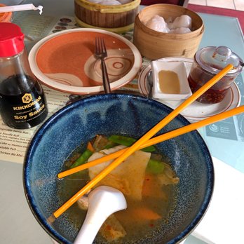 Big Lantern - Veggie won ton soup, shrimp dumplings, chicken dumpling - Dim Sum Near Me - San Francisco, California