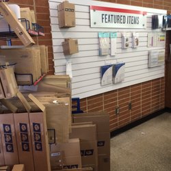 US Post Office - Featured items and package materials available.