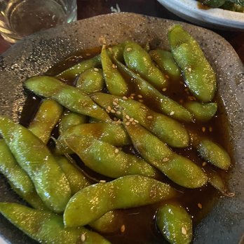 Joyce's Sushi - Spicy edamame was good, but was swimming in sauce. - Japanese Near Me - Rancho Mirage, California