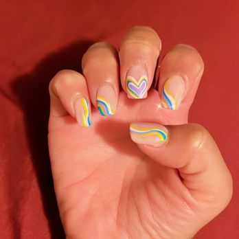 Tik Tok Nails - Retro Wavy Heart by Jennifer - Nail Salons Near Me Tik Tok Nails - Retro Wavy Heart by Jennifer - Nail Salons Near Me