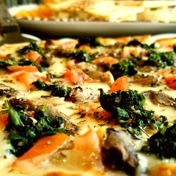 The Dish Restaurant - Spinach and mushroom speciality pizza - Pizza Near Me - Racine, Wisconsin The Dish Restaurant - Spinach and mushroom speciality pizza - Pizza Near Me - Racine, Wisconsin