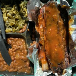 Spare Rib Dinner with Collard Greens and Baked Beans Spare Rib Dinner with Collard Greens and Baked Beans