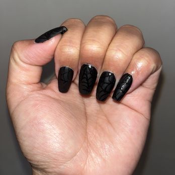 Milano Nail Spa - Halloween nails with spiderwebs - Nail Salons Near Me - Whittier, California Milano Nail Spa - Halloween nails with spiderwebs - Nail Salons Near Me - Whittier, California